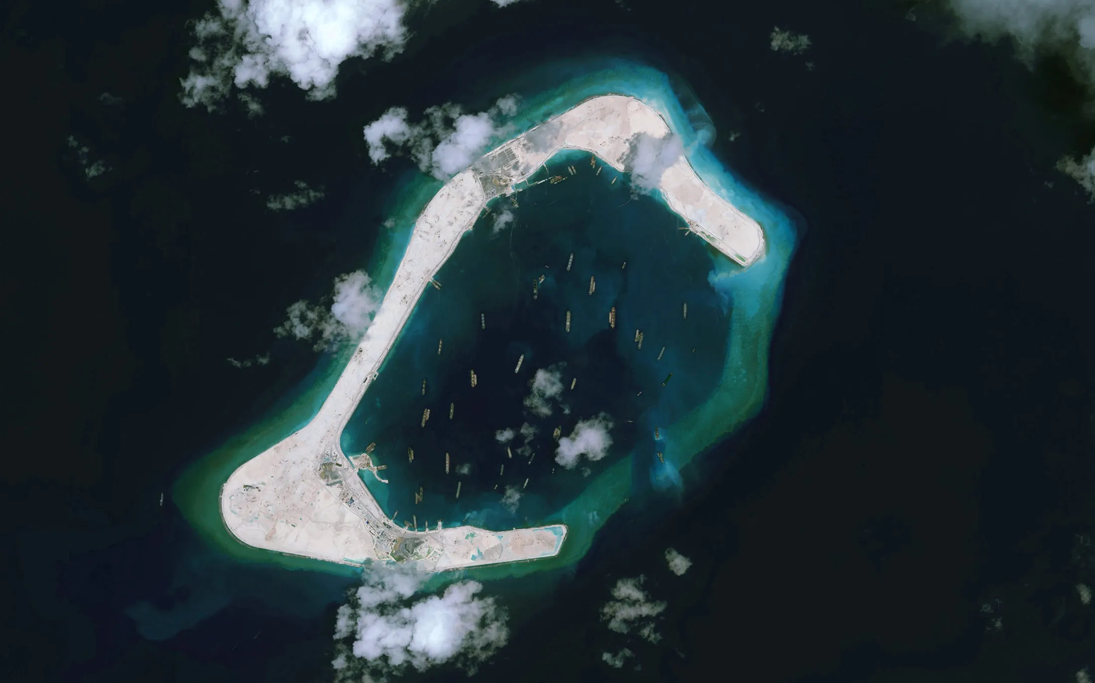 The Subi Reef in the South China Sea.
