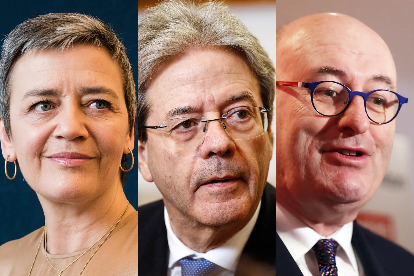 Vestager, Gentiloni and Hogan