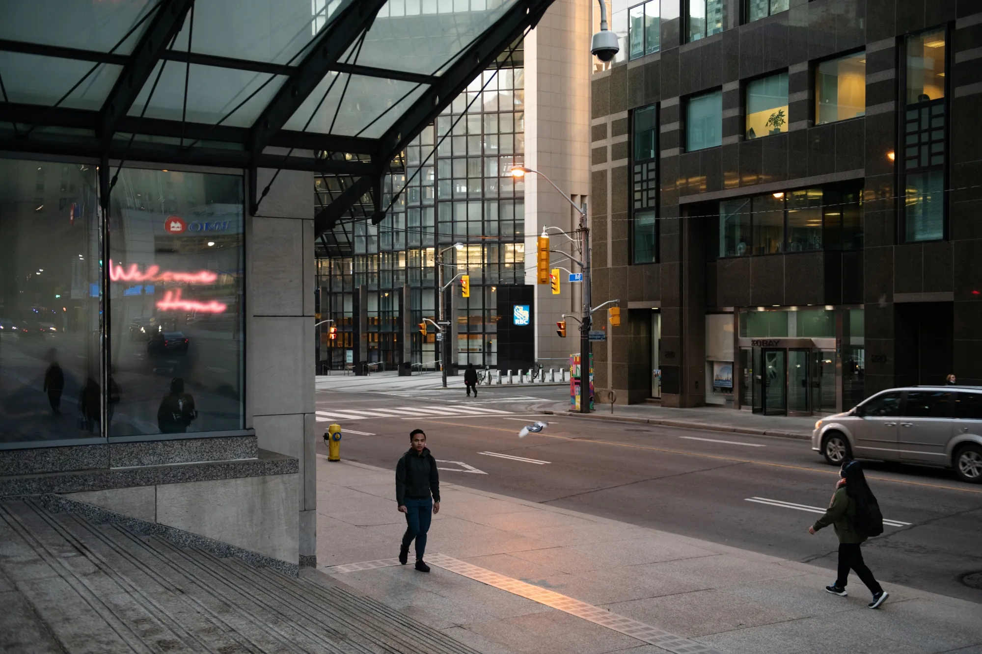 Foot traffic in Toronto’s financial district has been sparse for months, but a surge in Covid-19 cases has prompted the city to step in with stricter measures.