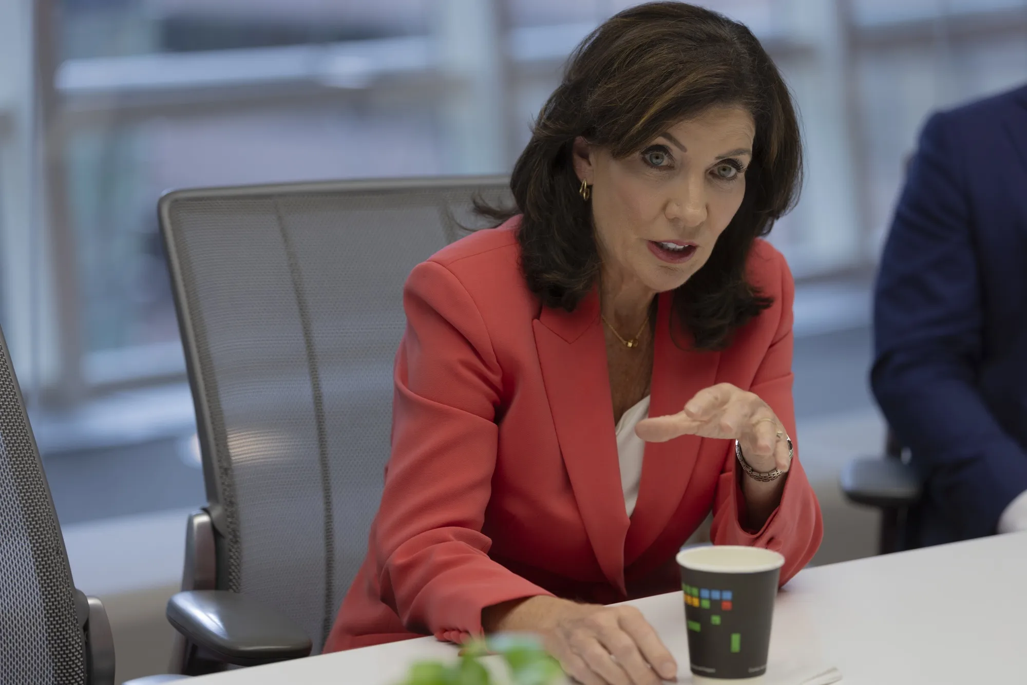 Kathy Hochul, governor of New York, speaks during an interview in New York, US, on Thursday, July 18, 2024.
