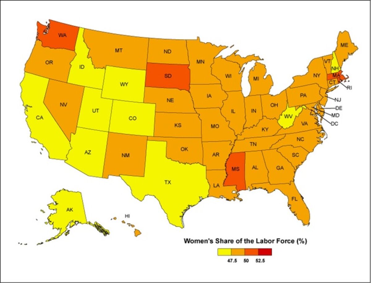 The Best U.S. States for Working Women - Bloomberg