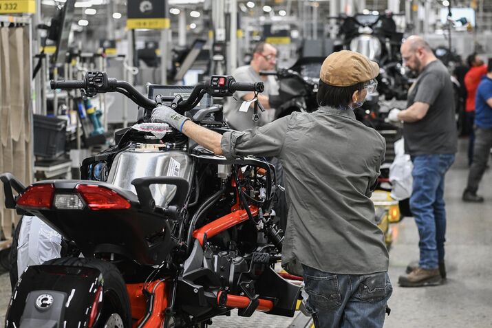 Operations At A BRP Inc. Manufacturing Facility