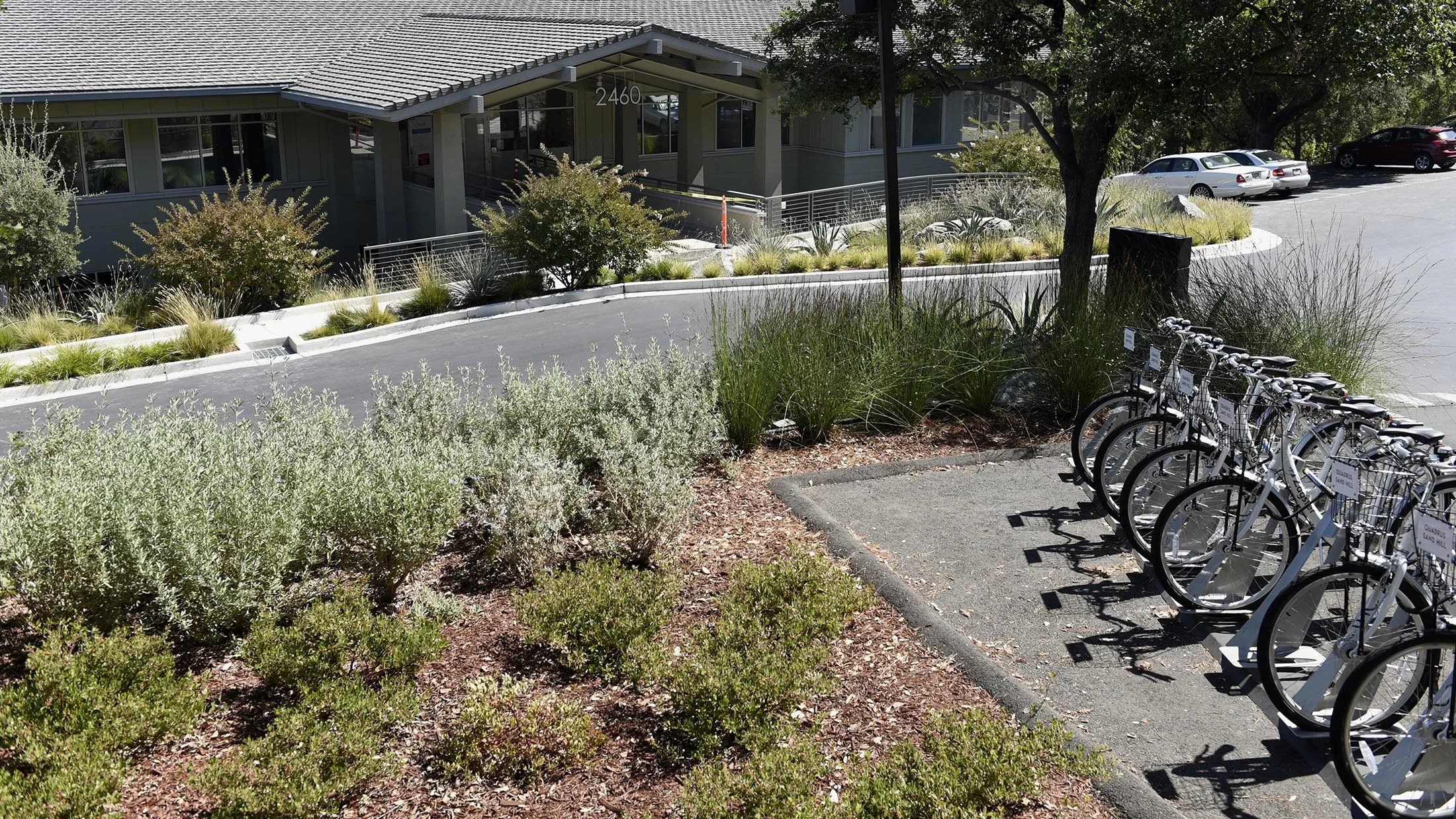 New construction of a building that's part of the Quadrus Business Park, at 2460 Sand Hill Road in Menlo Park, California, U.S., on Friday, Sept. 16, 2016.

