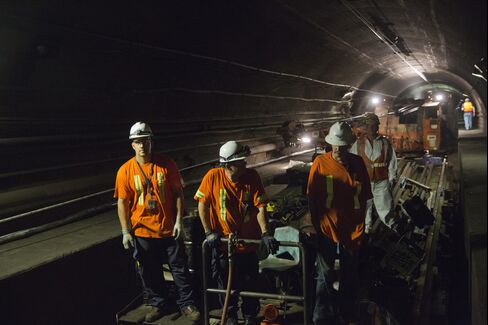 Amtrak Crew in the Hudson Rail Tunnel
