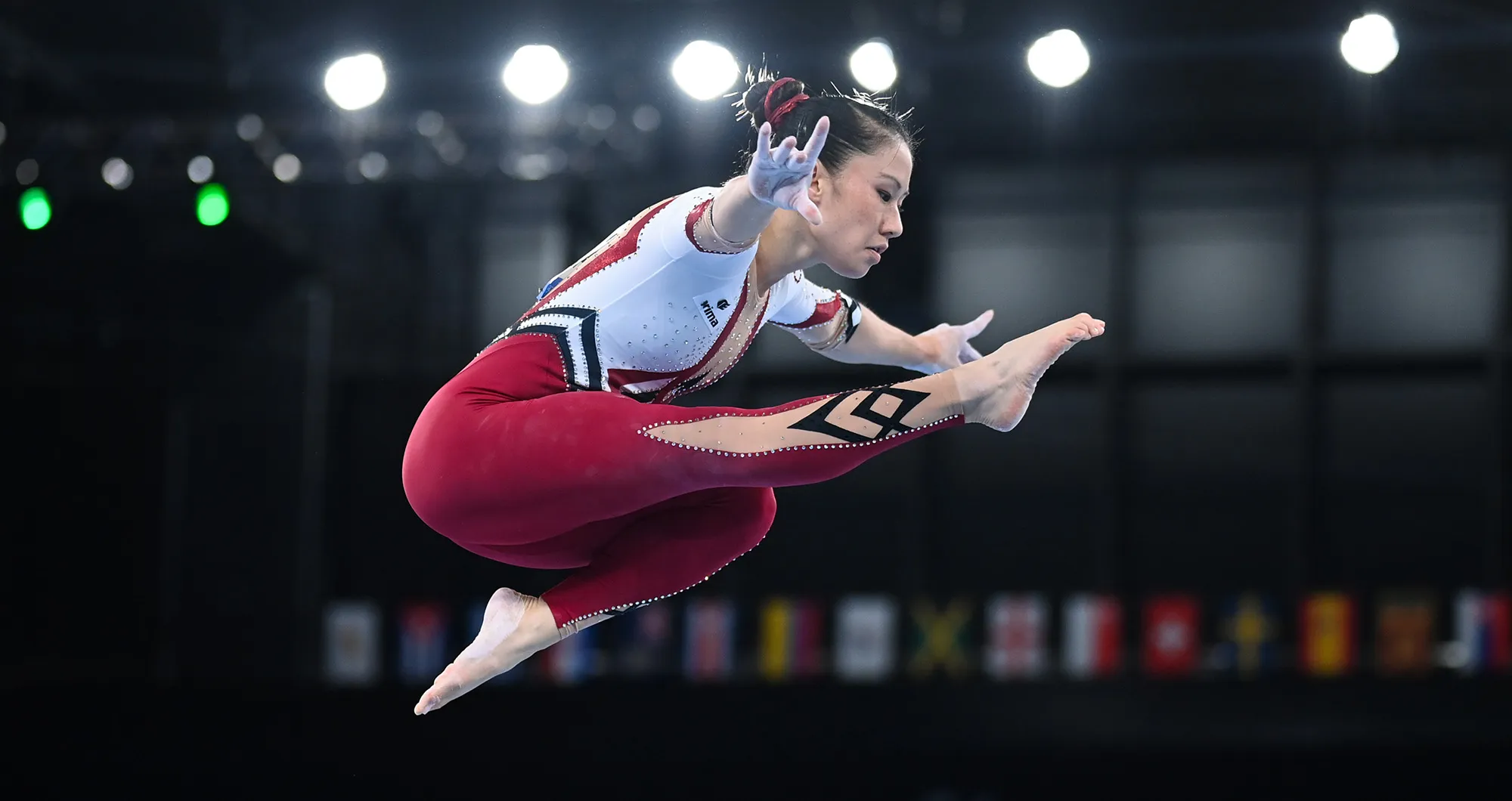 Kim Bui from Germany in action during women's&nbsp;gymnastics&nbsp;preliminary balance beam qualification on July 25.&nbsp;