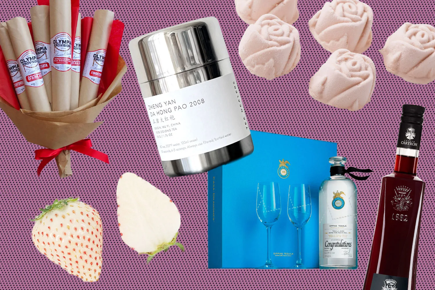 A non-chocolate gift selection includes a bouquet of artisanal cured meat.&nbsp;
