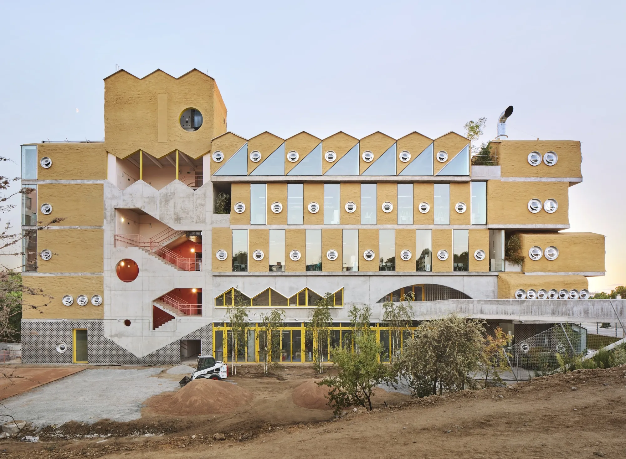 The googly-eyed Colegio Reggio in Madrid’s El Encinar de los Reyes neighborhood