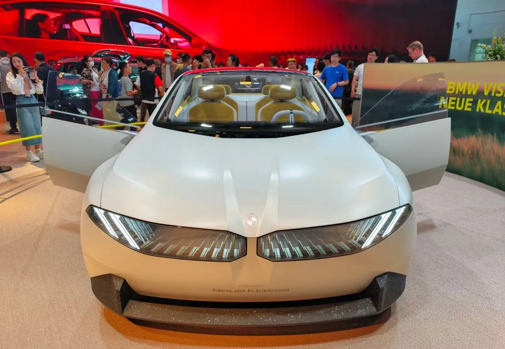 A BMW Vision Neue Klasse concept car exhibited at Beijing Auto Show.
