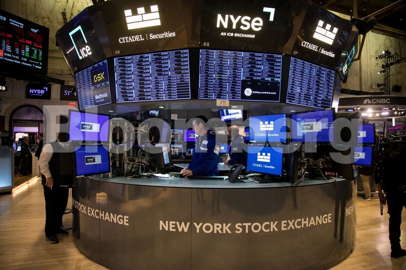 The New York Stock Exchange As US Stocks Rise