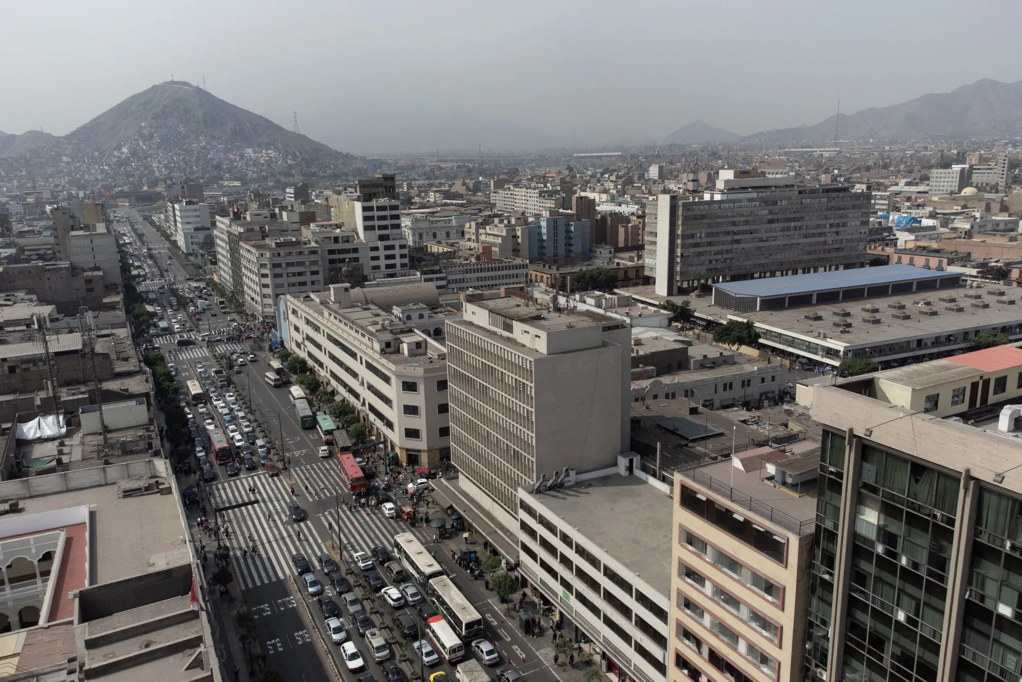 Commercial and residential buildings in Lima.