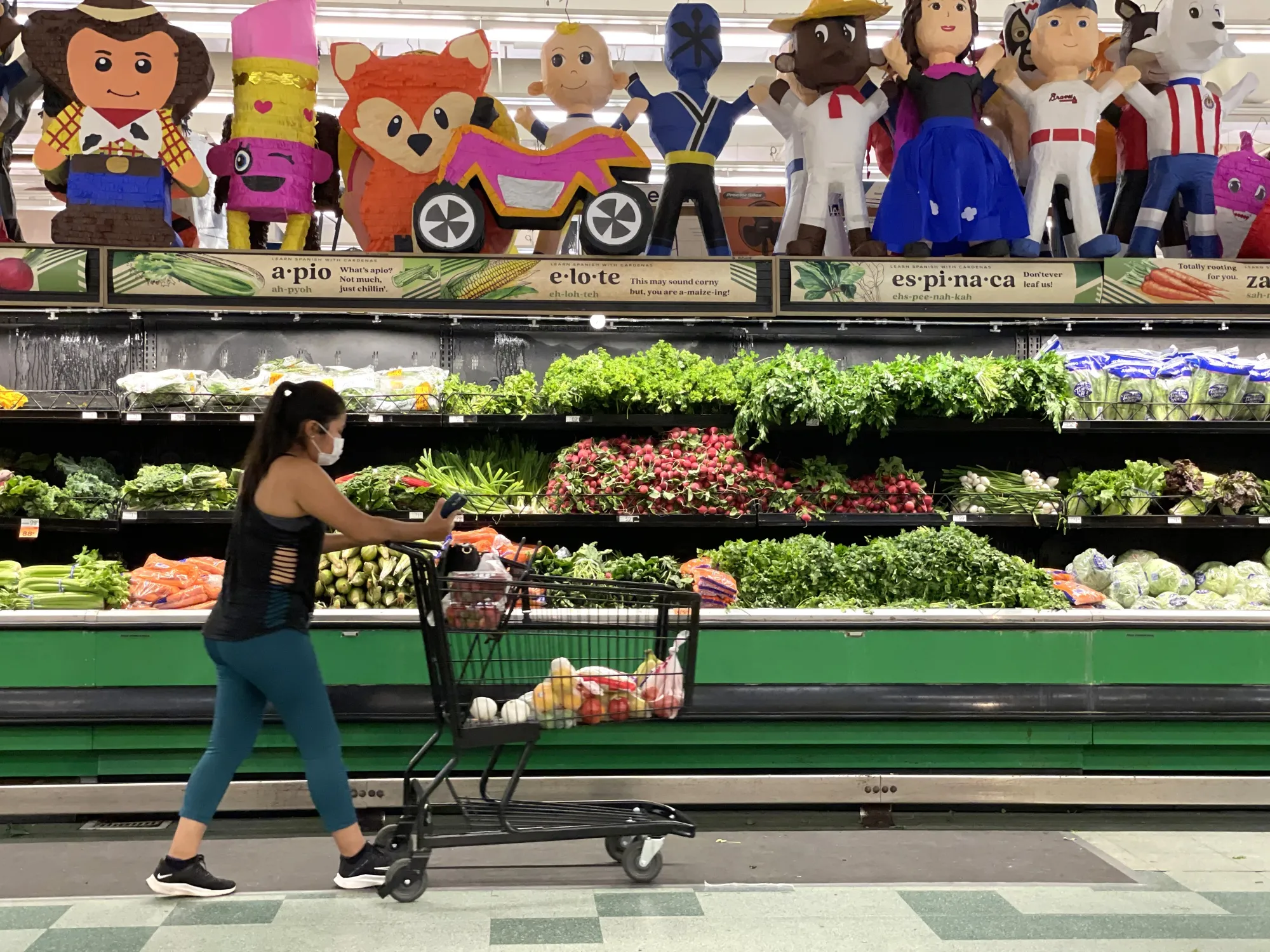 A customer shops for produce&nbsp;in San Rafael, California.&nbsp;