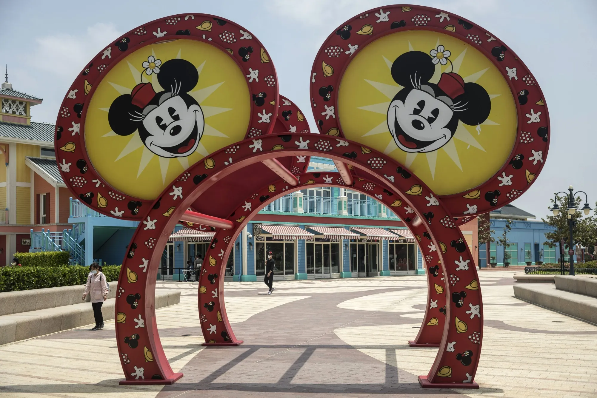 A Mickey Mouse arch at the Shanghai Disney Resort.