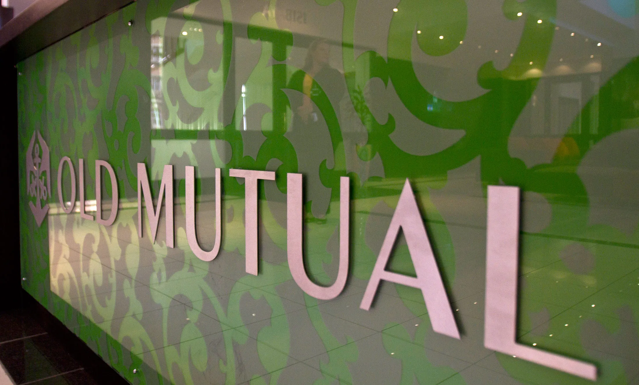 Old Mutual Plc logo sits in Johannesburg.
