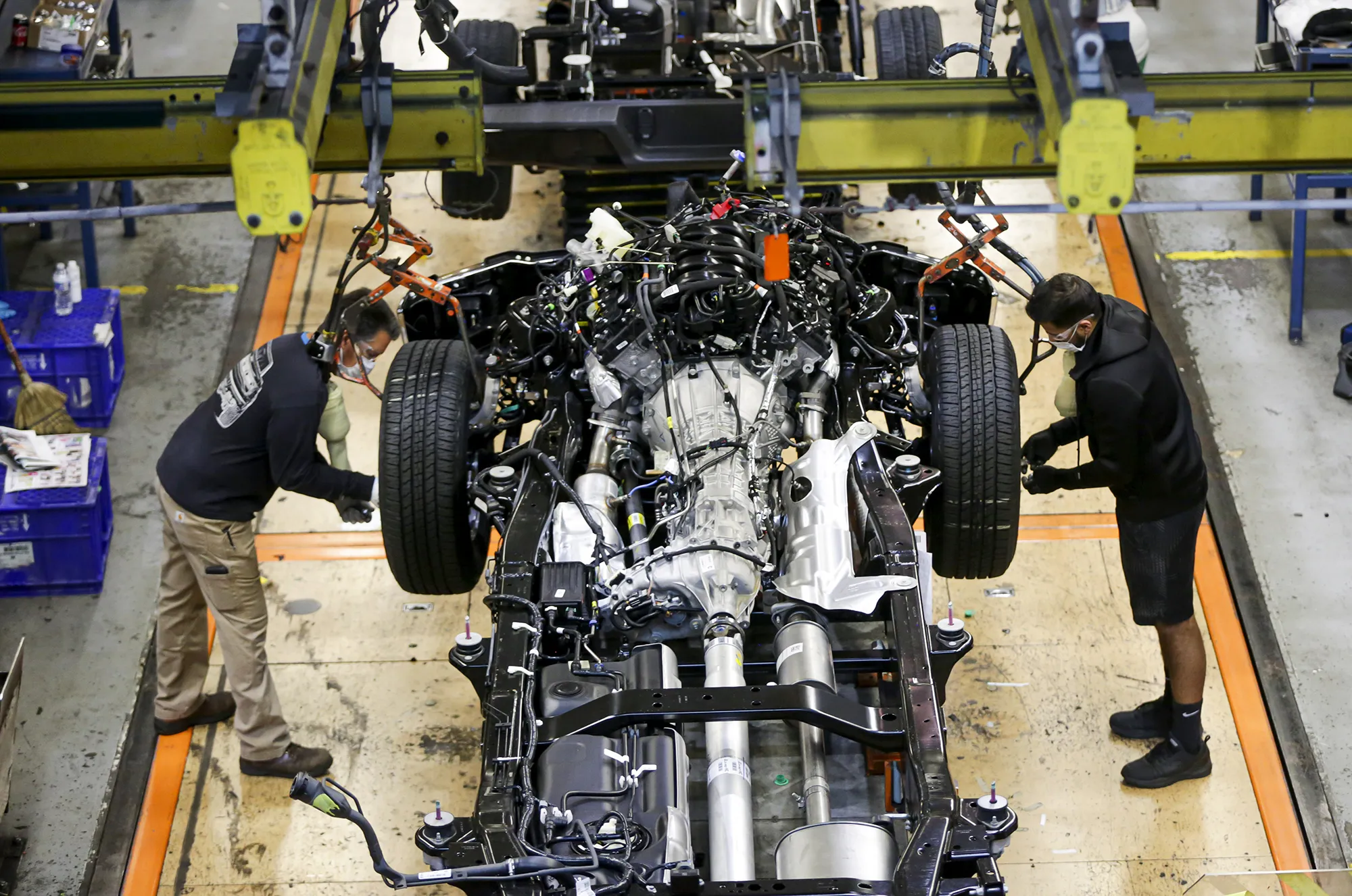 Workers at Ford’s Dearborn Truck Plant.