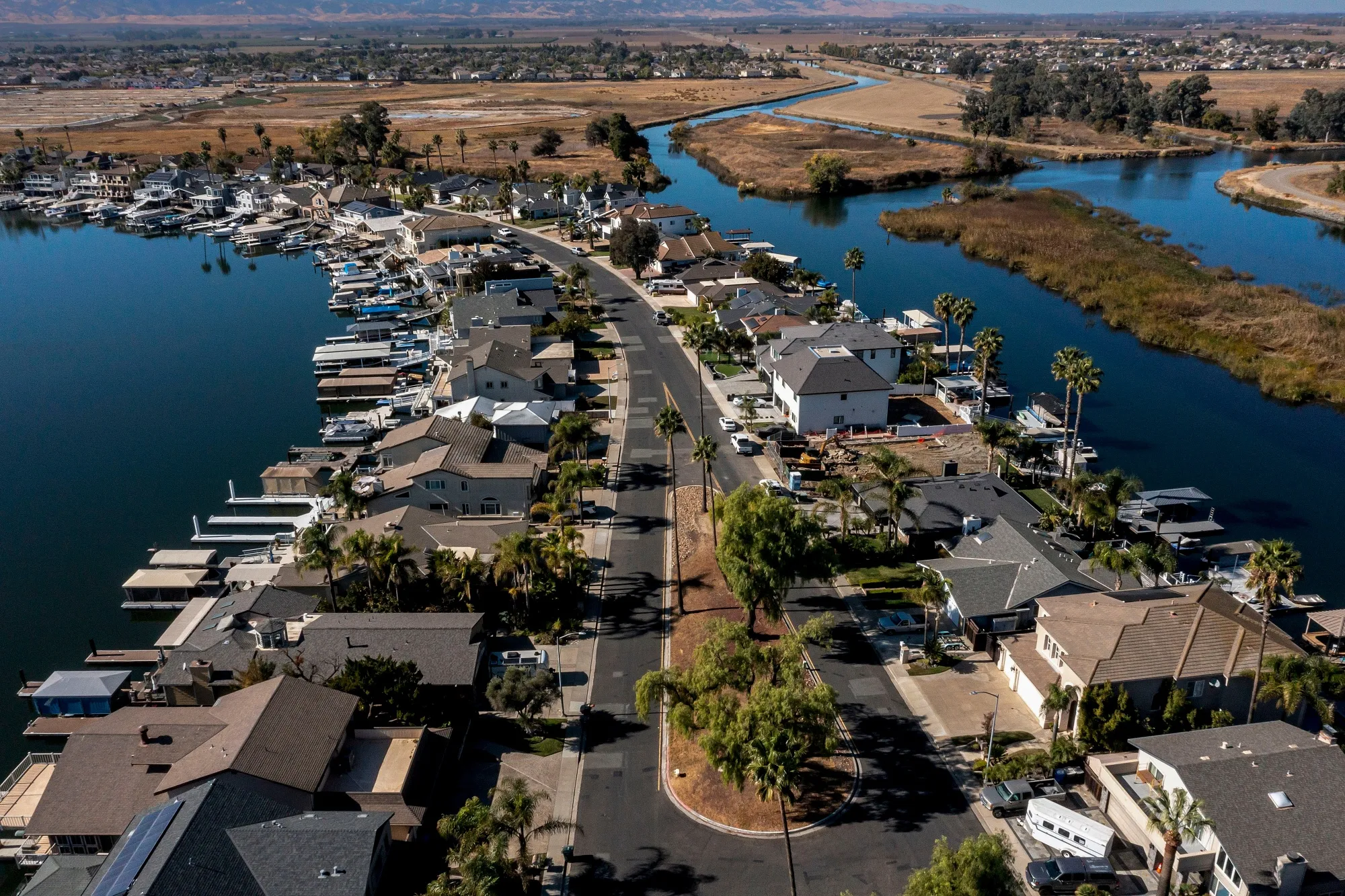 Residential homes in Discovery Bay, California.