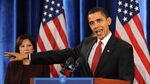 US president-elect Barack Obama gives a press conference in Chicago on December 19, 2008 to introduce his pick of California Rep. Hilda Solis as his labor secretary, former Dallas mayor Ron Kirk as trade representative, Karen Mills as head of the Small Business Administration and Republican Rep. Ray LaHood of Illinois for transportation secretary.