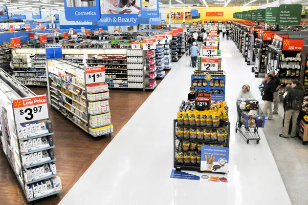 Customers at a Wal-Mart in Bentonville, Ark.