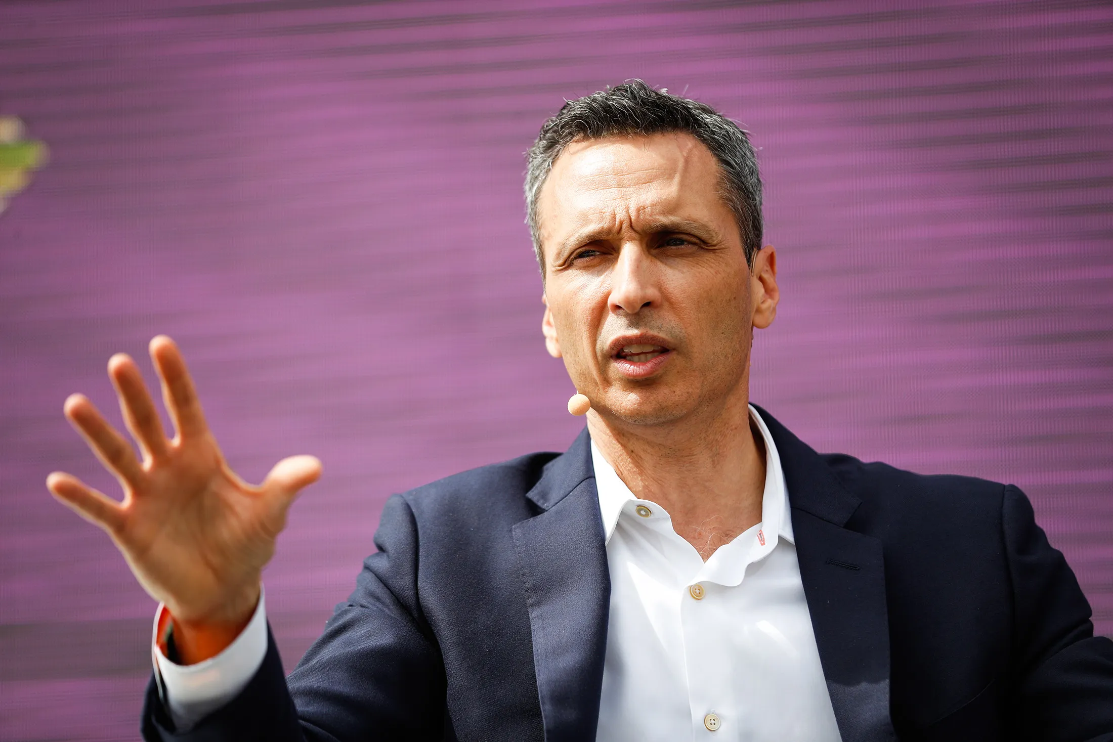 ESPN President Jimmy Pitaro speaks at the espnW Summit.