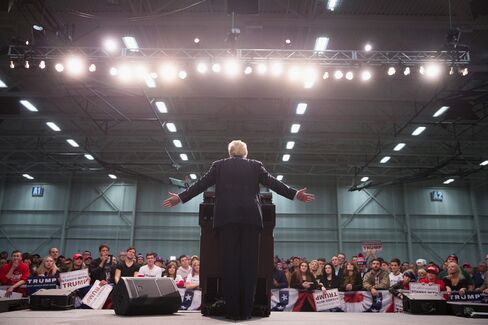 Trump speaks at a rally in Michigan on March 4.