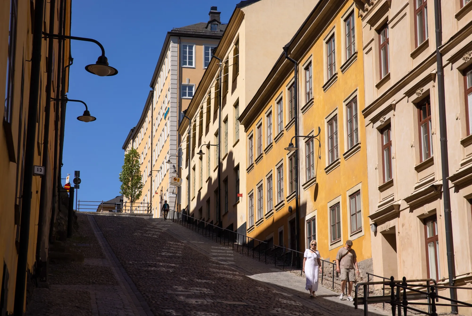 A residential street in Stockholm.