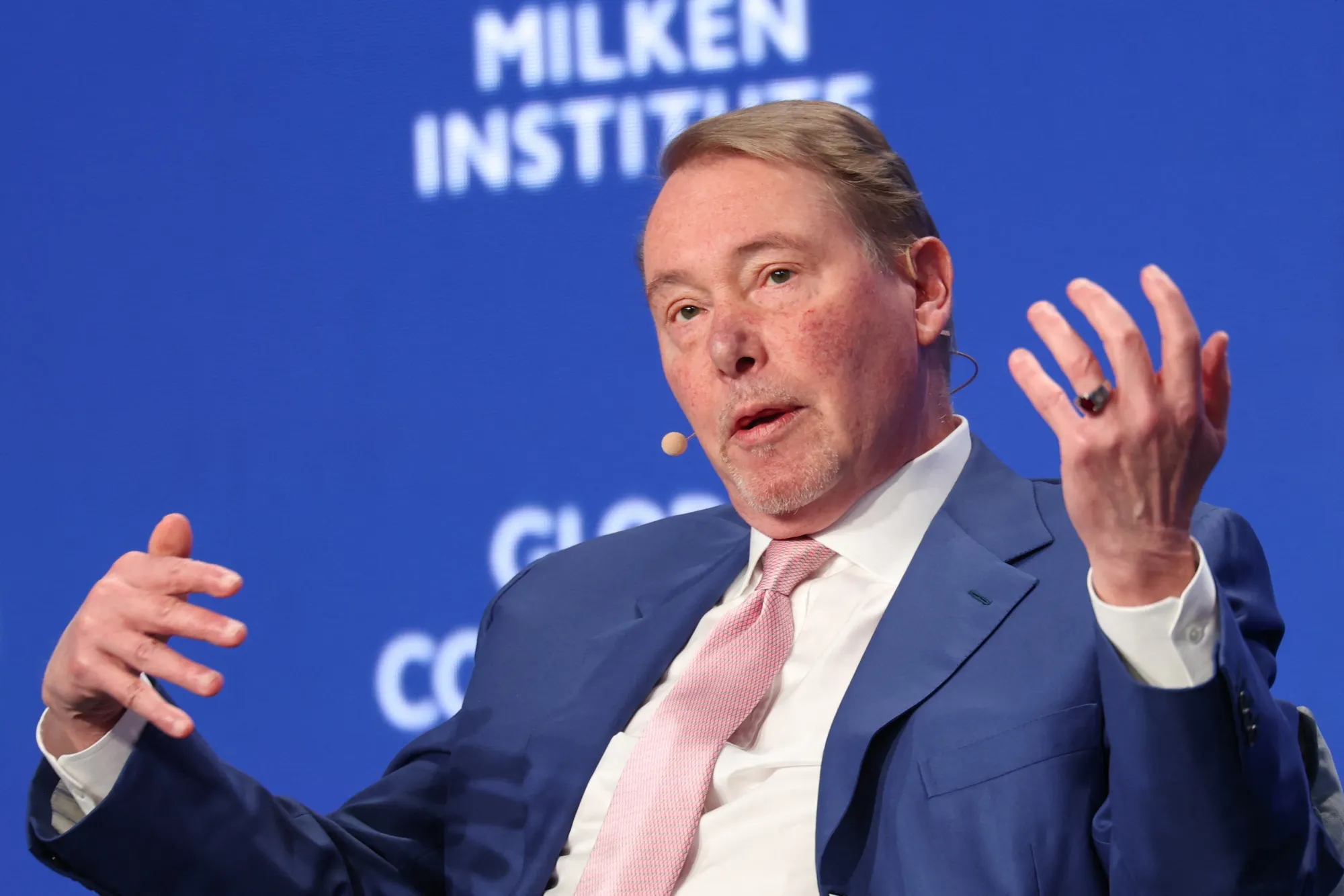 DoubleLine CEO Jeffrey Gundlach speaks during the 29th annual Milken Institute Global Conference at the Beverly Hilton in Beverly Hills, California on May 6, 2026.