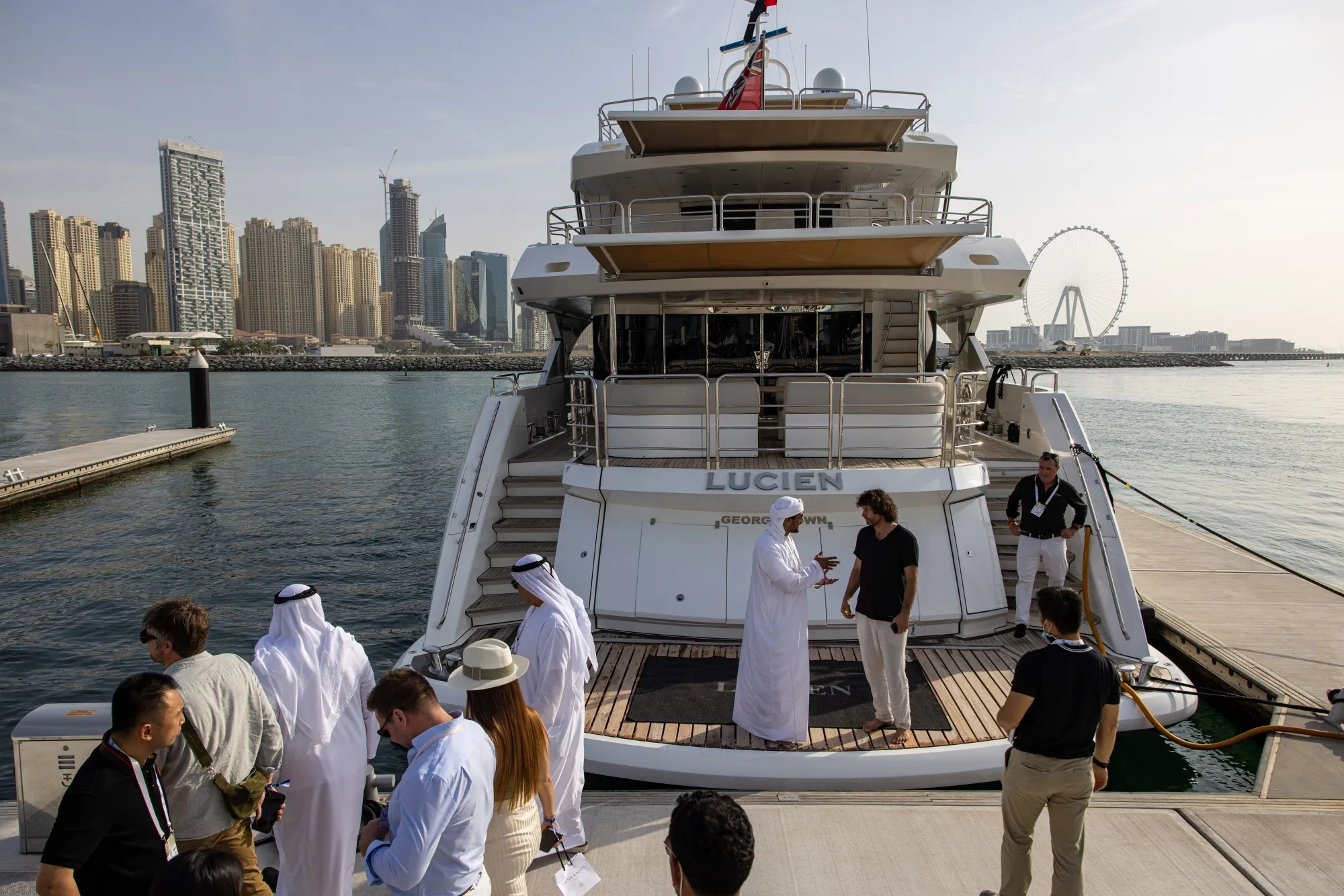 A&nbsp;Sunseeker International yacht in Dubai, United Arab Emirates.