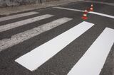 Unfinished Painting Of Zebra Crossing