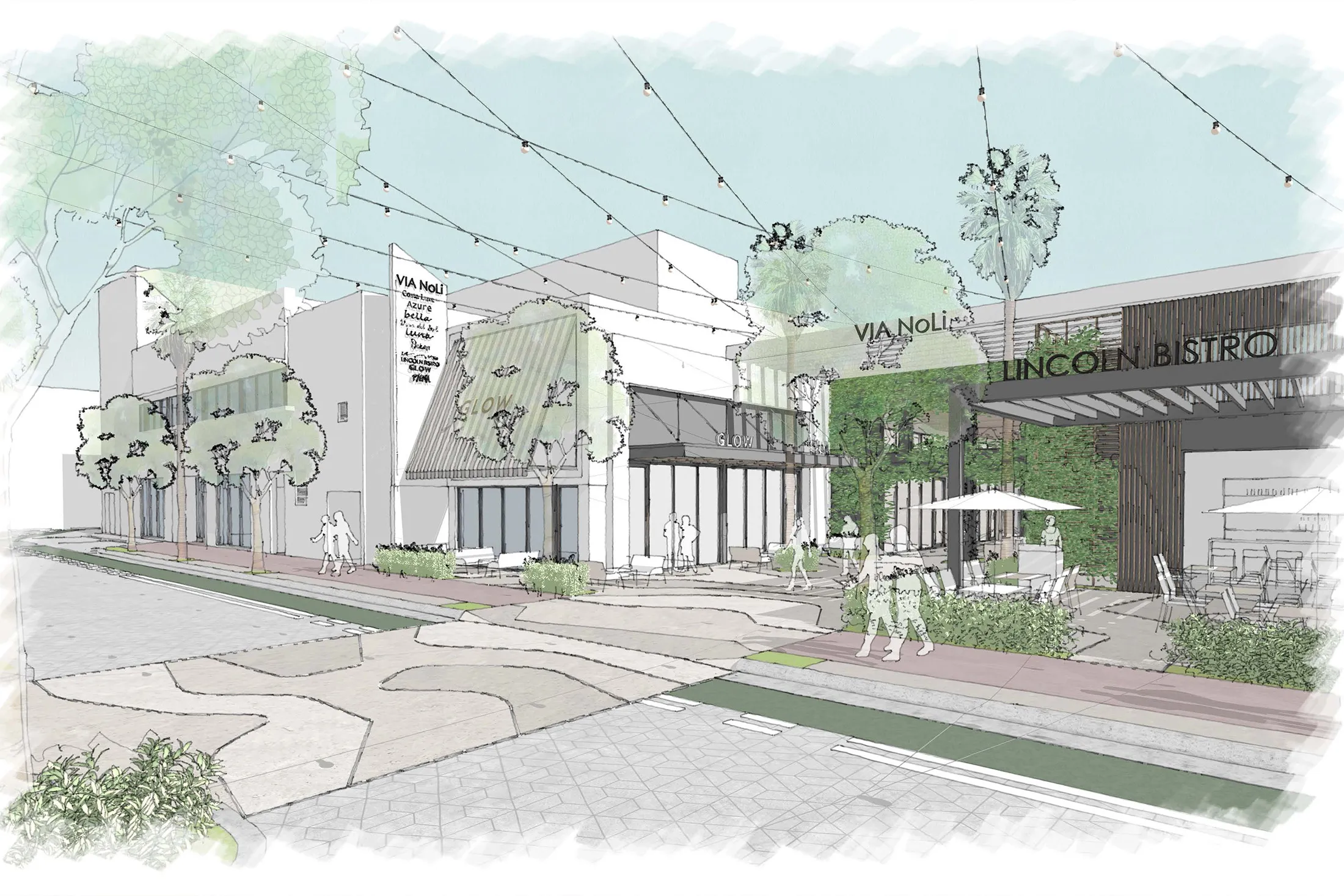 Rendering of the Lincoln Road promenade in Miami Beach.