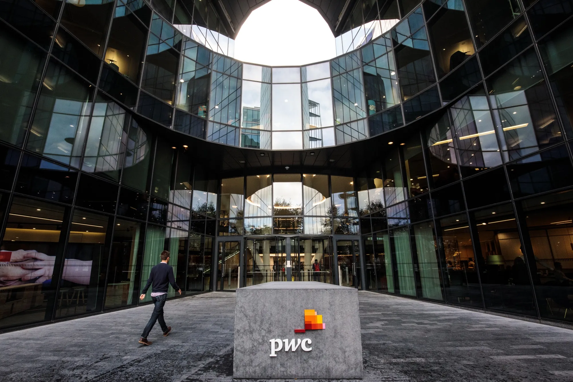The PricewaterhouseCoopers offices stand in London.&nbsp;