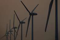 Wind Turbines Operate At Wind Power Kamisu And Hasaki Wind Farm