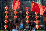 Shoppers in Beijing During Golden Week Holiday