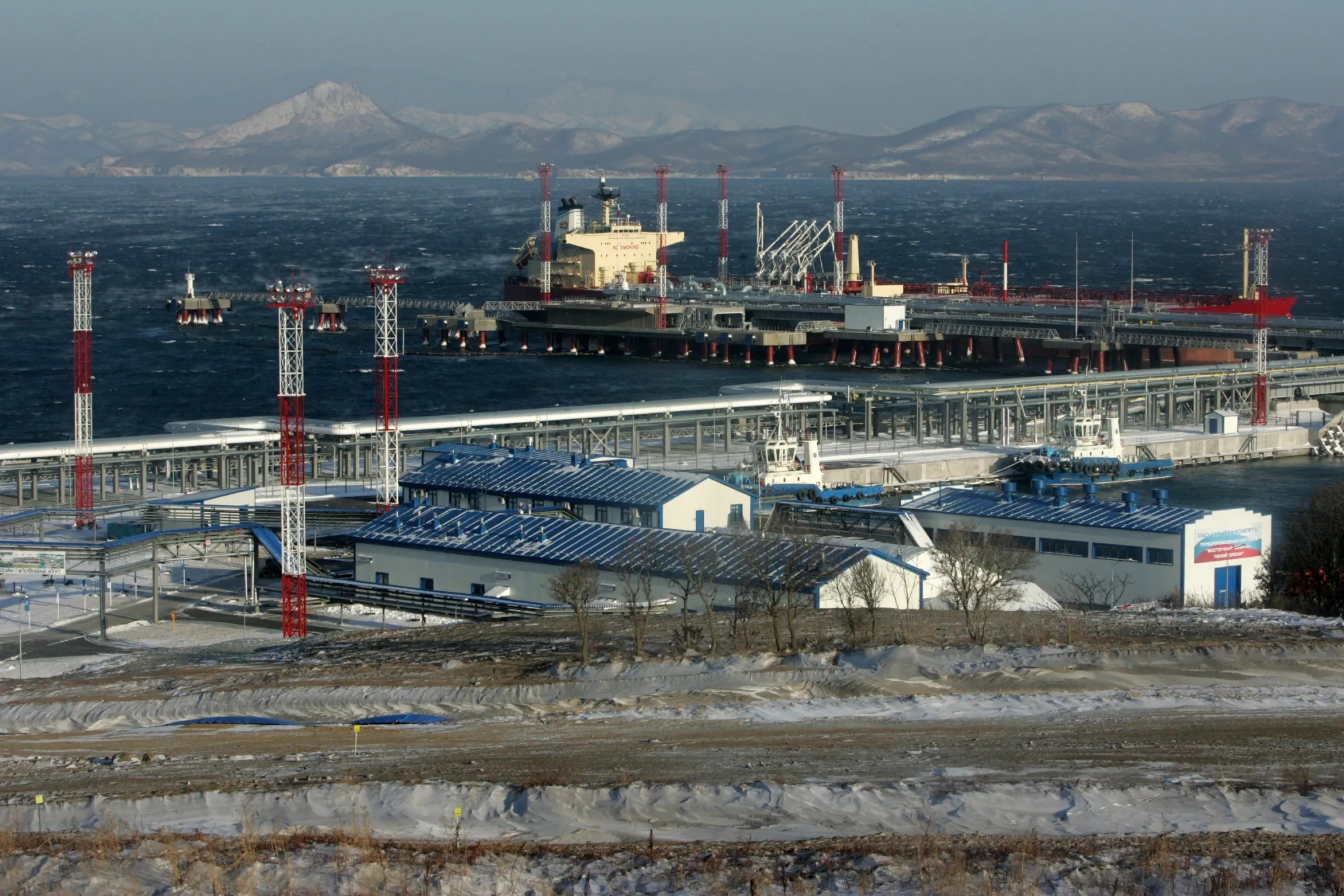 The port of Kozmino in Russia.