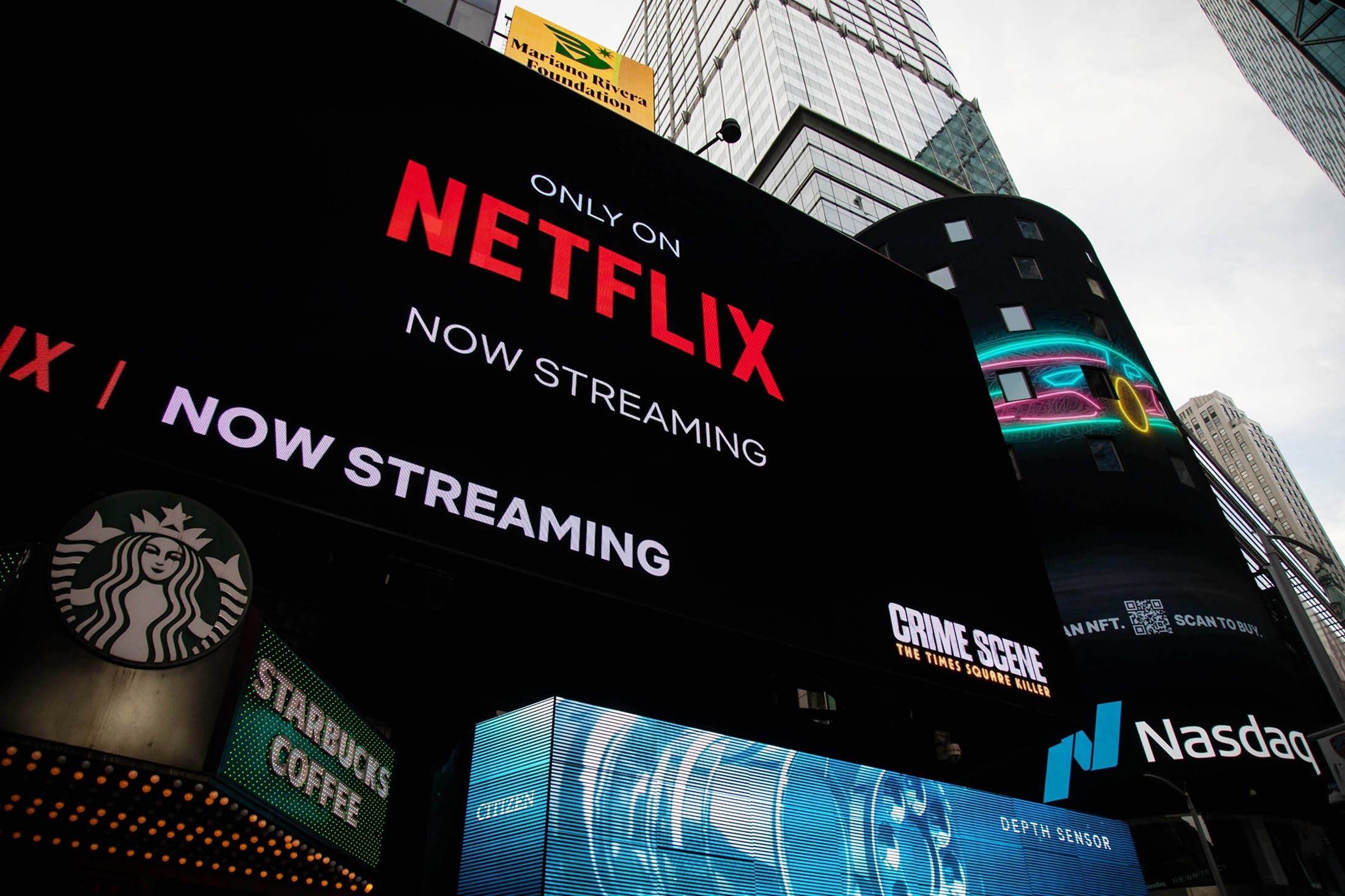 A Netflix advertisement in Times Square, New York.