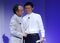 SoftBank CEO Masayoshi Son And Alibaba Chairman Jack Ma Attend SoftBank World 2014