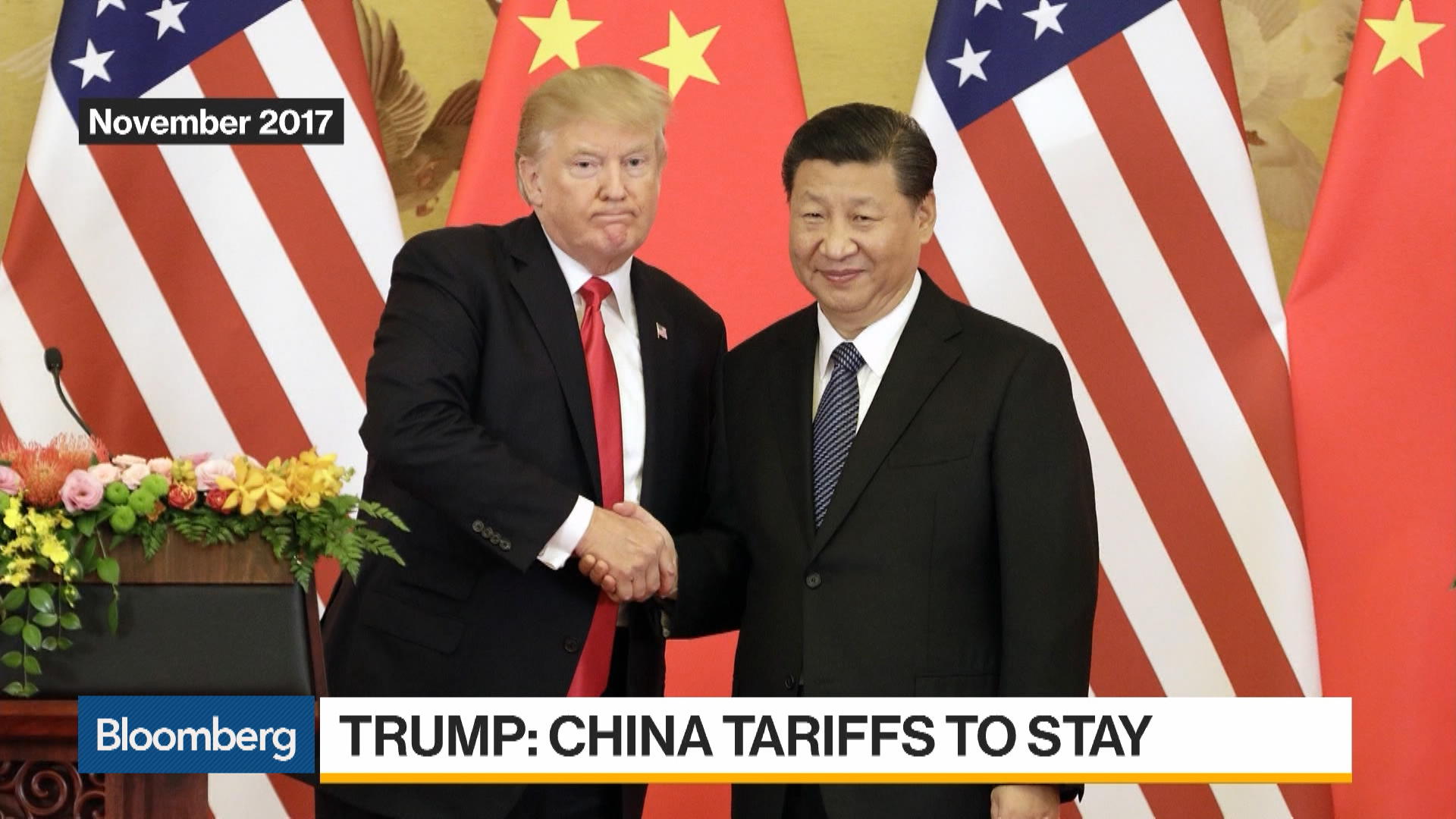 Watch Trump Says China Tariffs to Stay - Bloomberg