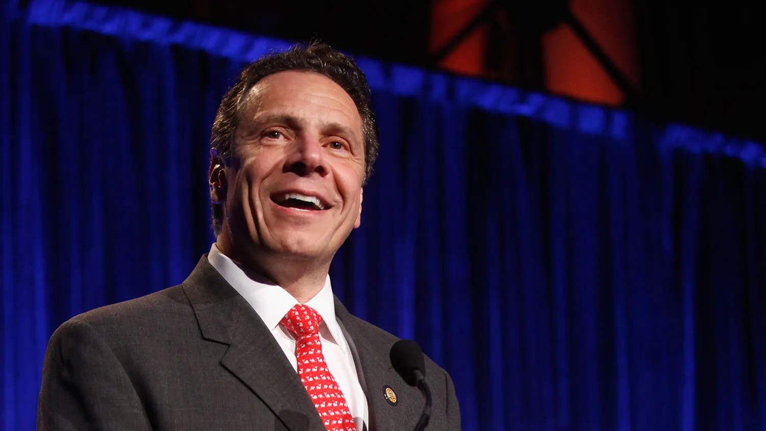 New York State Governor Andrew M. Cuomo speaks onstage during the Food Bank For New York City Can Do Awards Dinner Gala at Cipriani Wall Street on April 21, 2015 in New York City.
