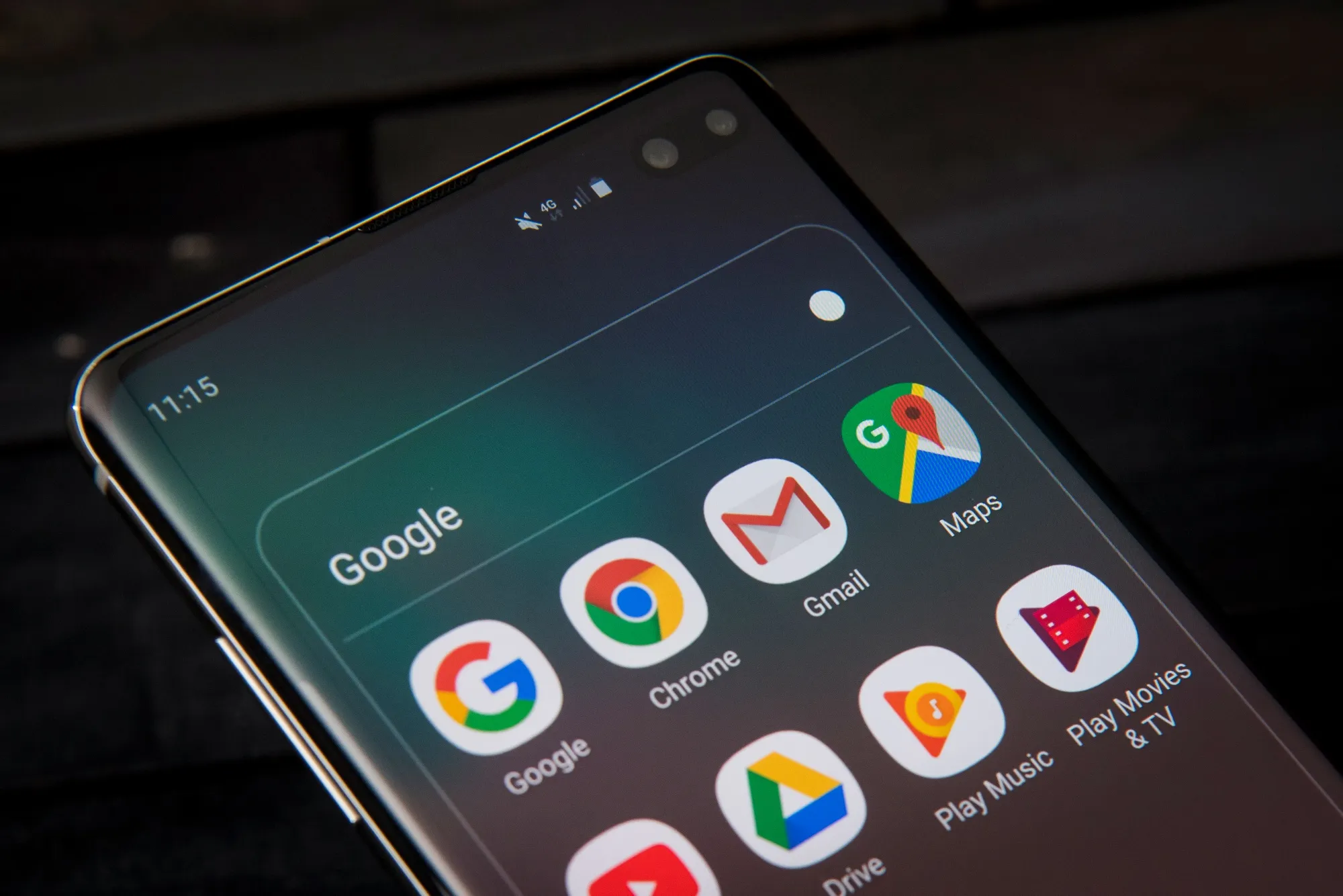 A Samsung Galaxy S10+ smartphone with 5G connectivity.
