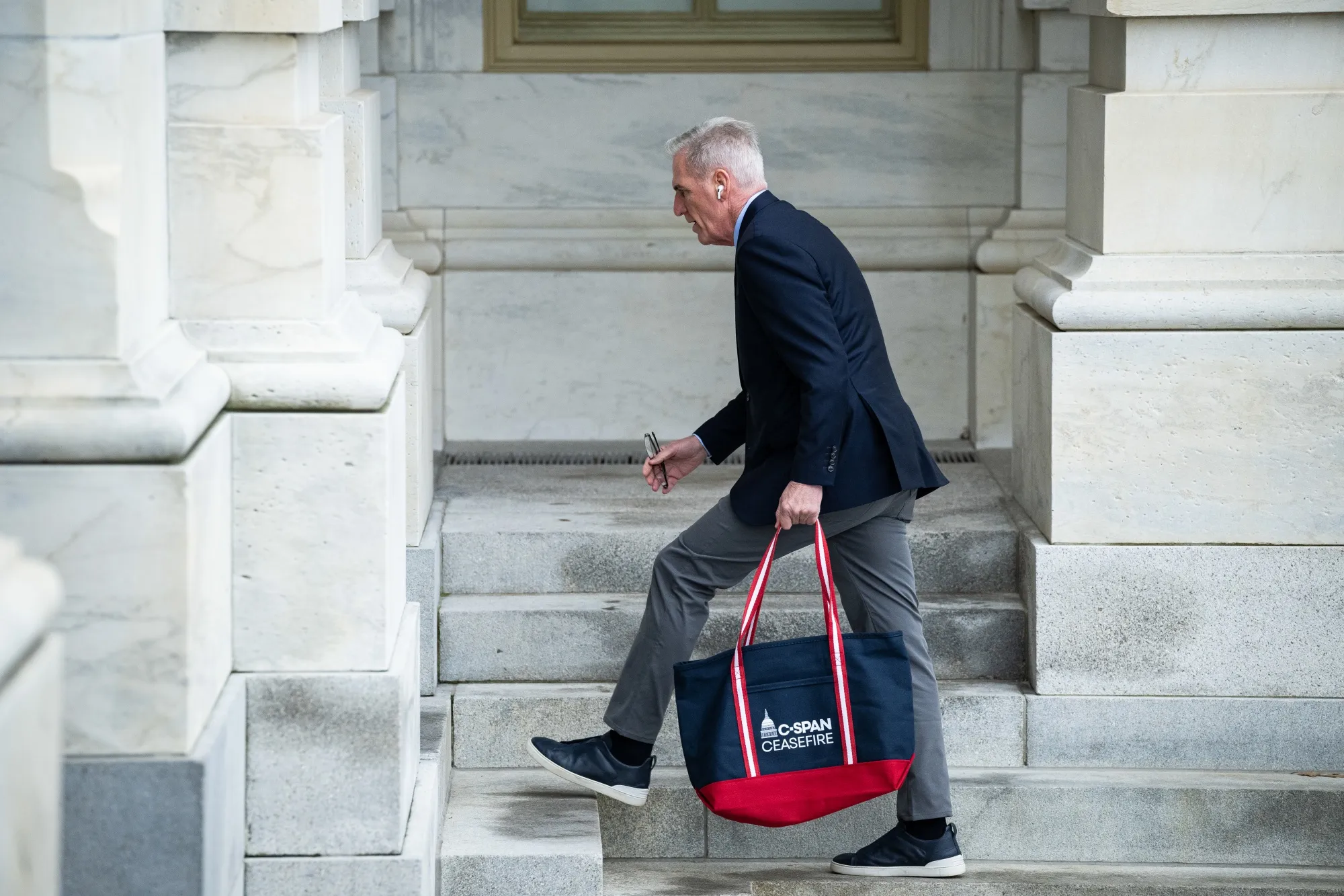 Kevin McCarthy arriving at the US Capitol in December