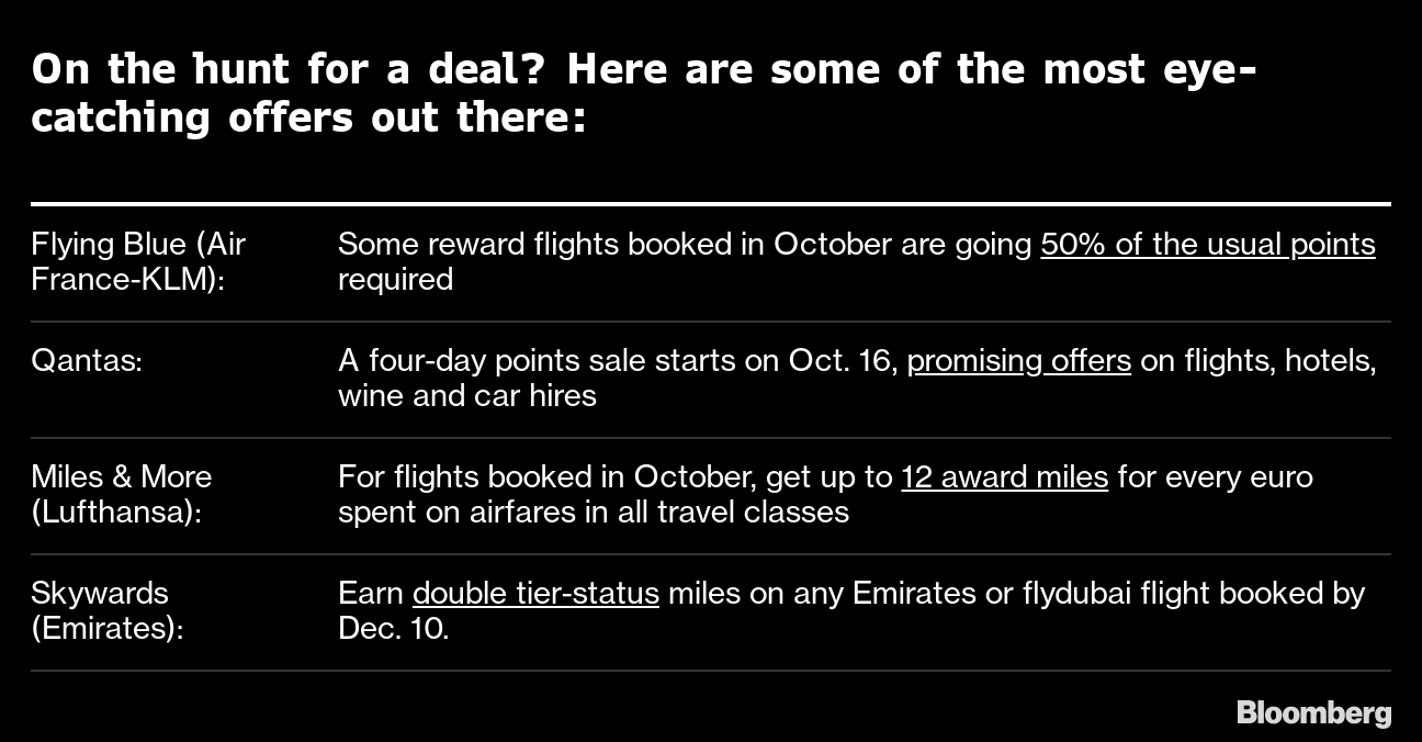 Air Miles How Do I Find Deals Best Time Is When Flights Are Grounded Bloomberg