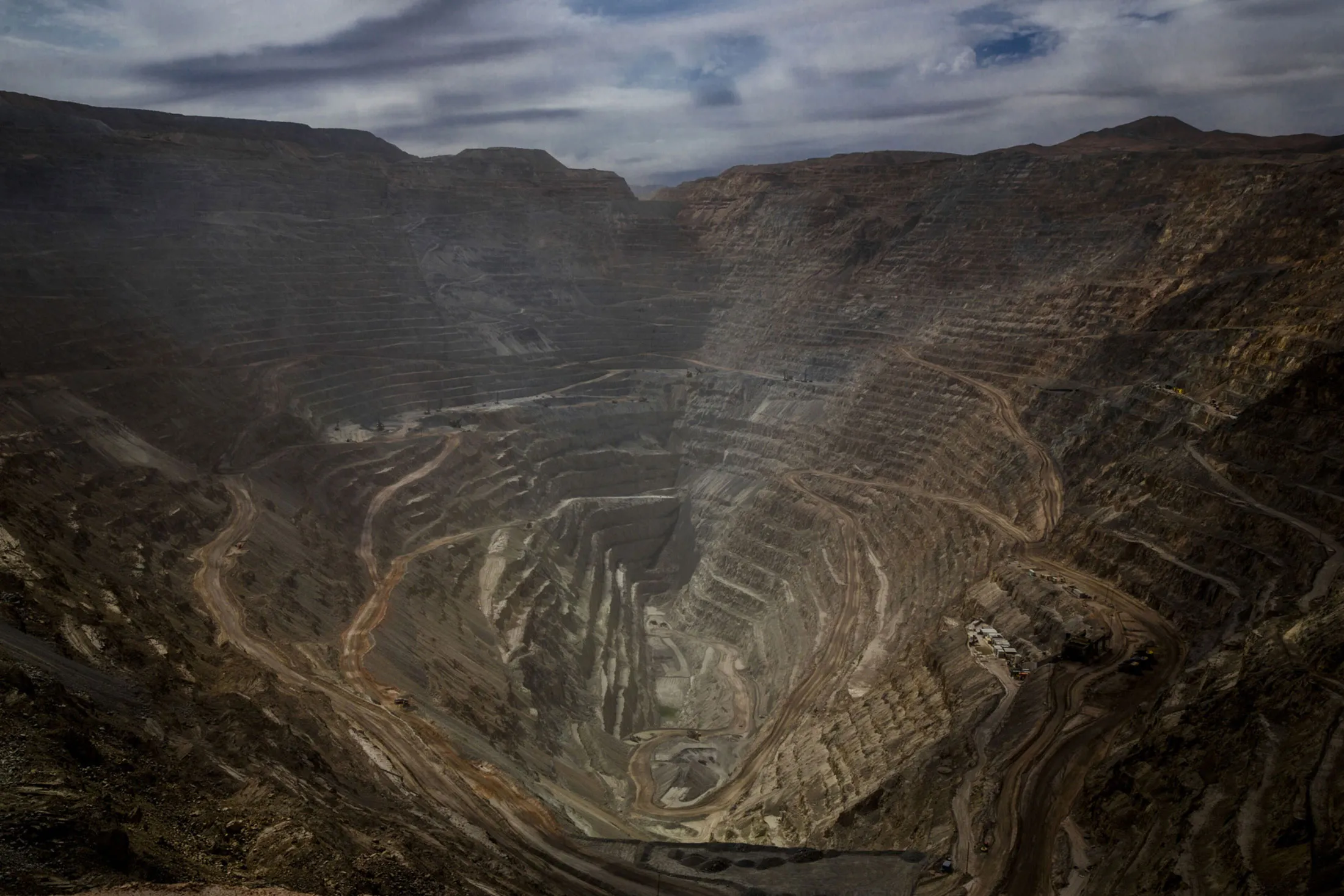 The Codelco Chuquicamata open pit copper mine near Calama, Chile.