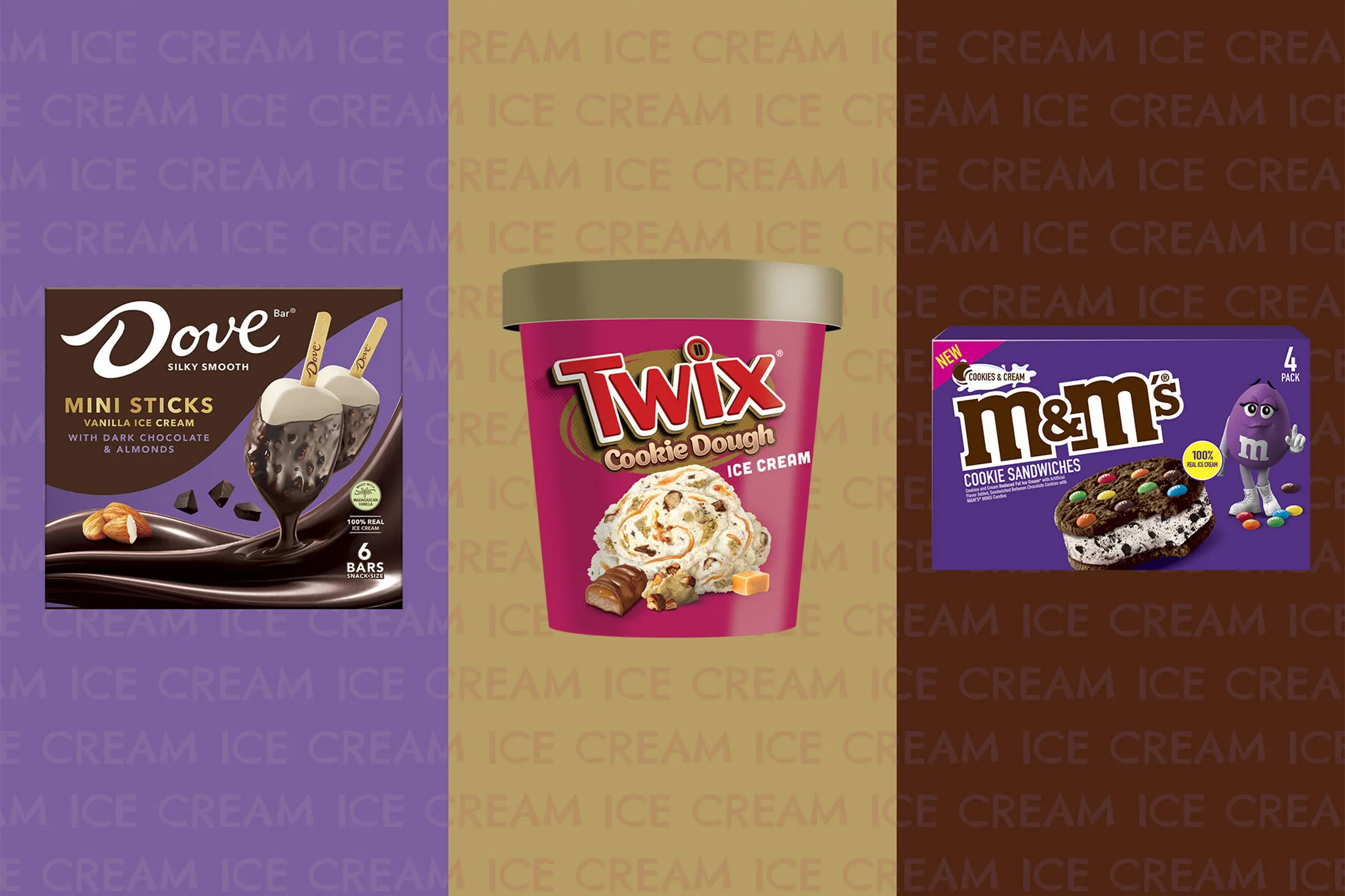 Mars ice cream products.