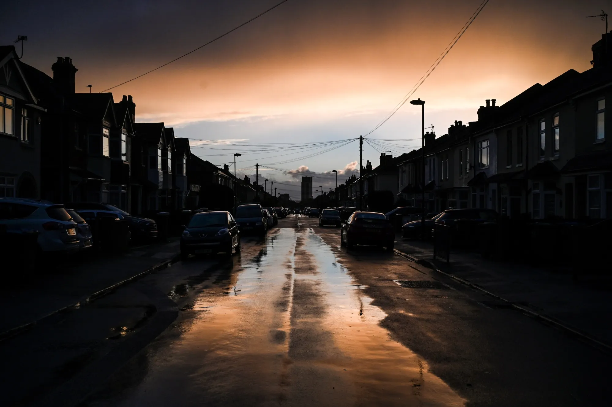 Sunset in Southampton, UK.
