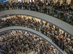 Demonstrators during a flash mob protest at the IFC Mall, Sept. 12.