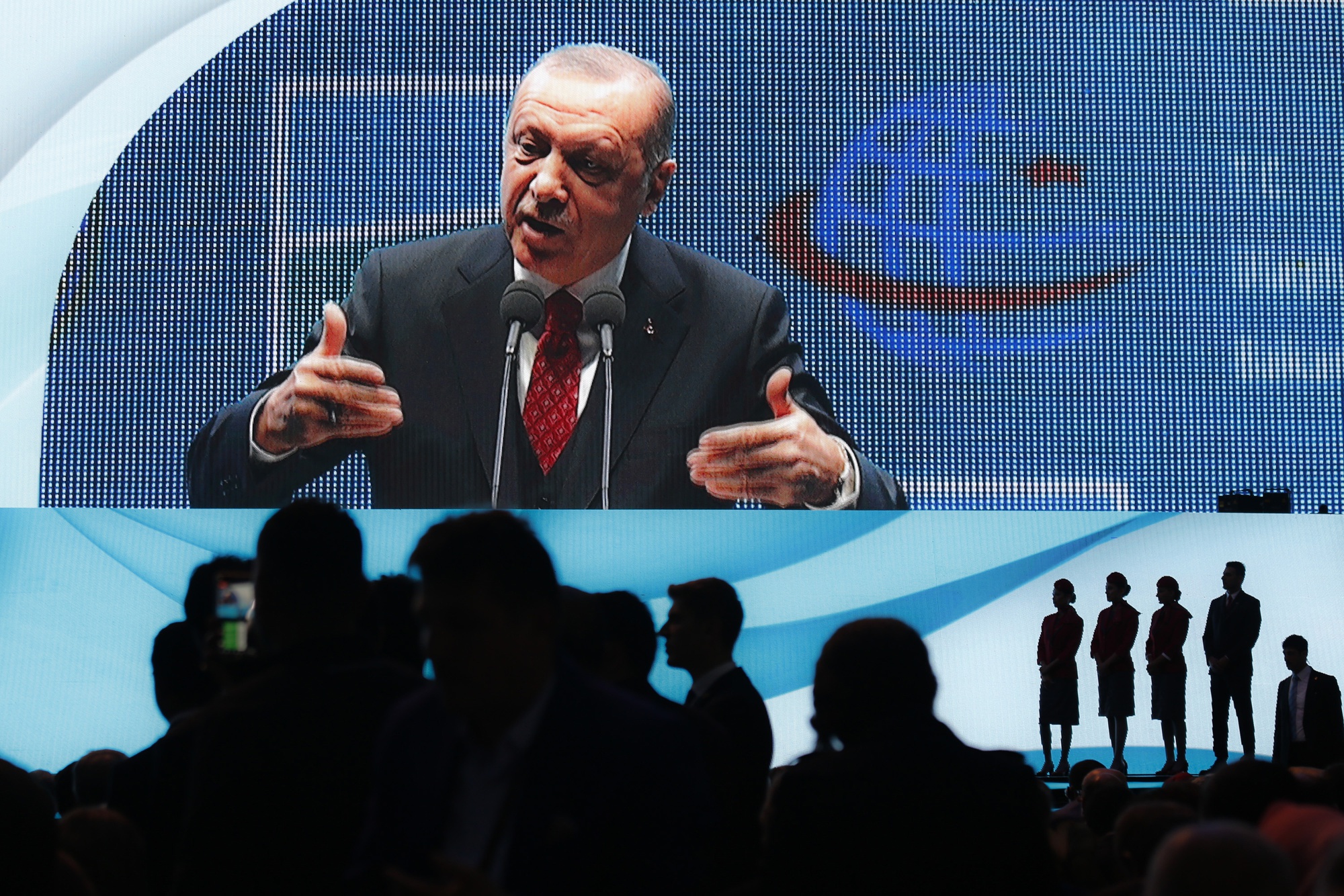 President Erdogan speaks during the opening ceremony on Oct. 29.