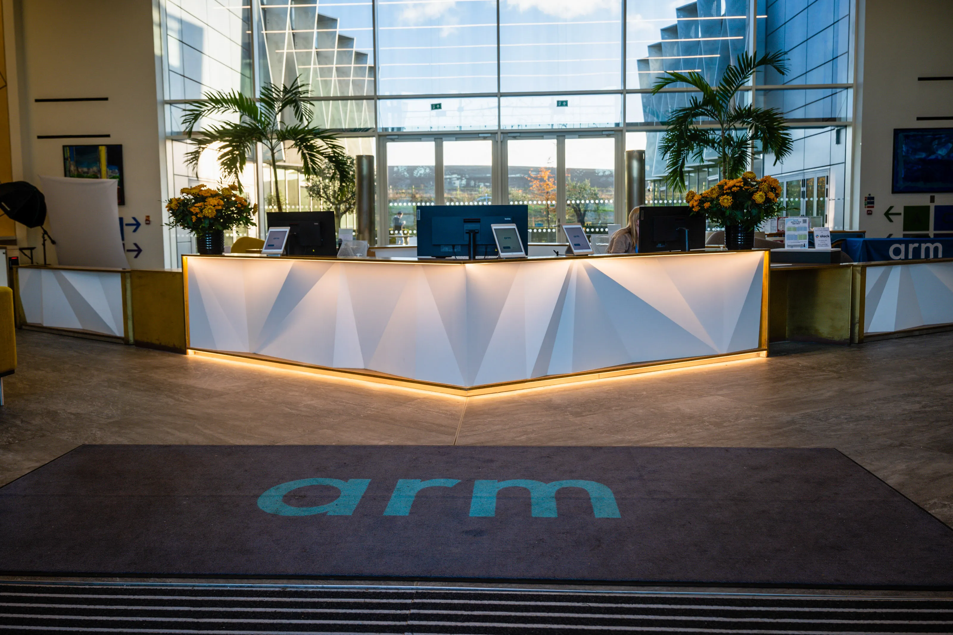 The headquarters of Arm Holdings Plc in Cambridge, UK.