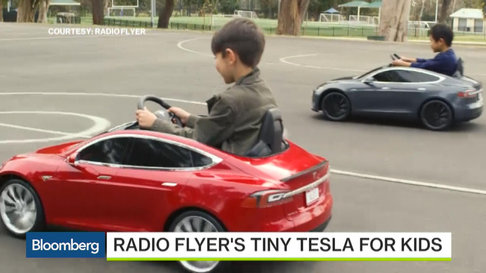 Watch Radio Flyer Rolls Out Tiny Teslas for Kids Bloomberg