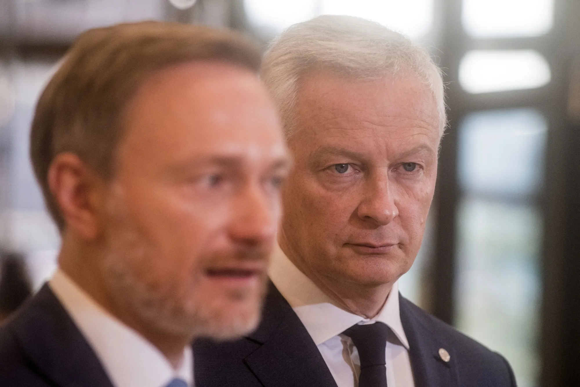 Bruno Le Maire, right, and Christian Lindner.
