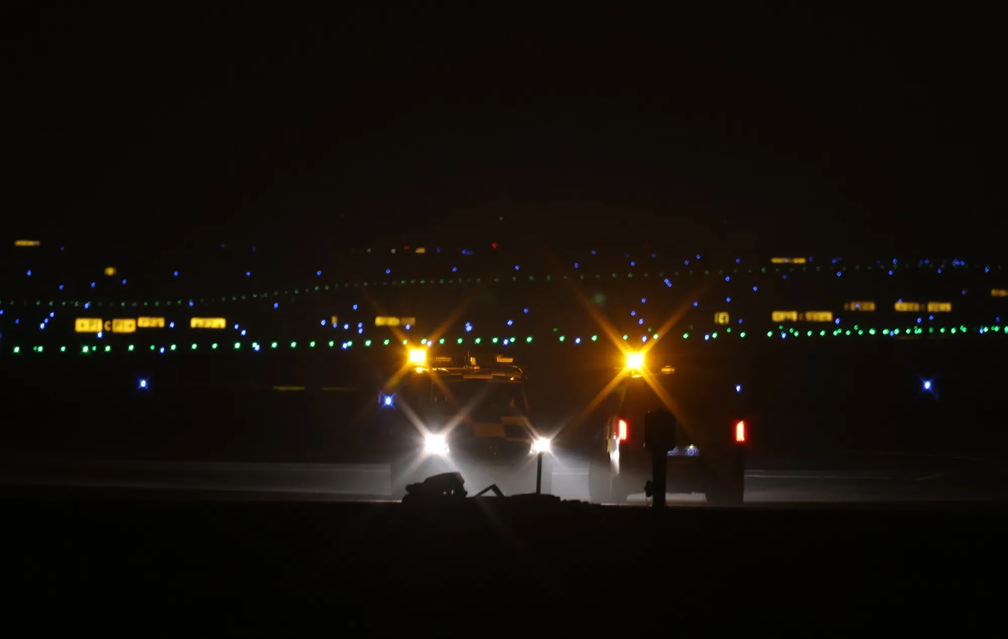 Airport vehicles&nbsp;at the tarmac at Berlin-Brandenburg International Airport on Nov.&nbsp;24.