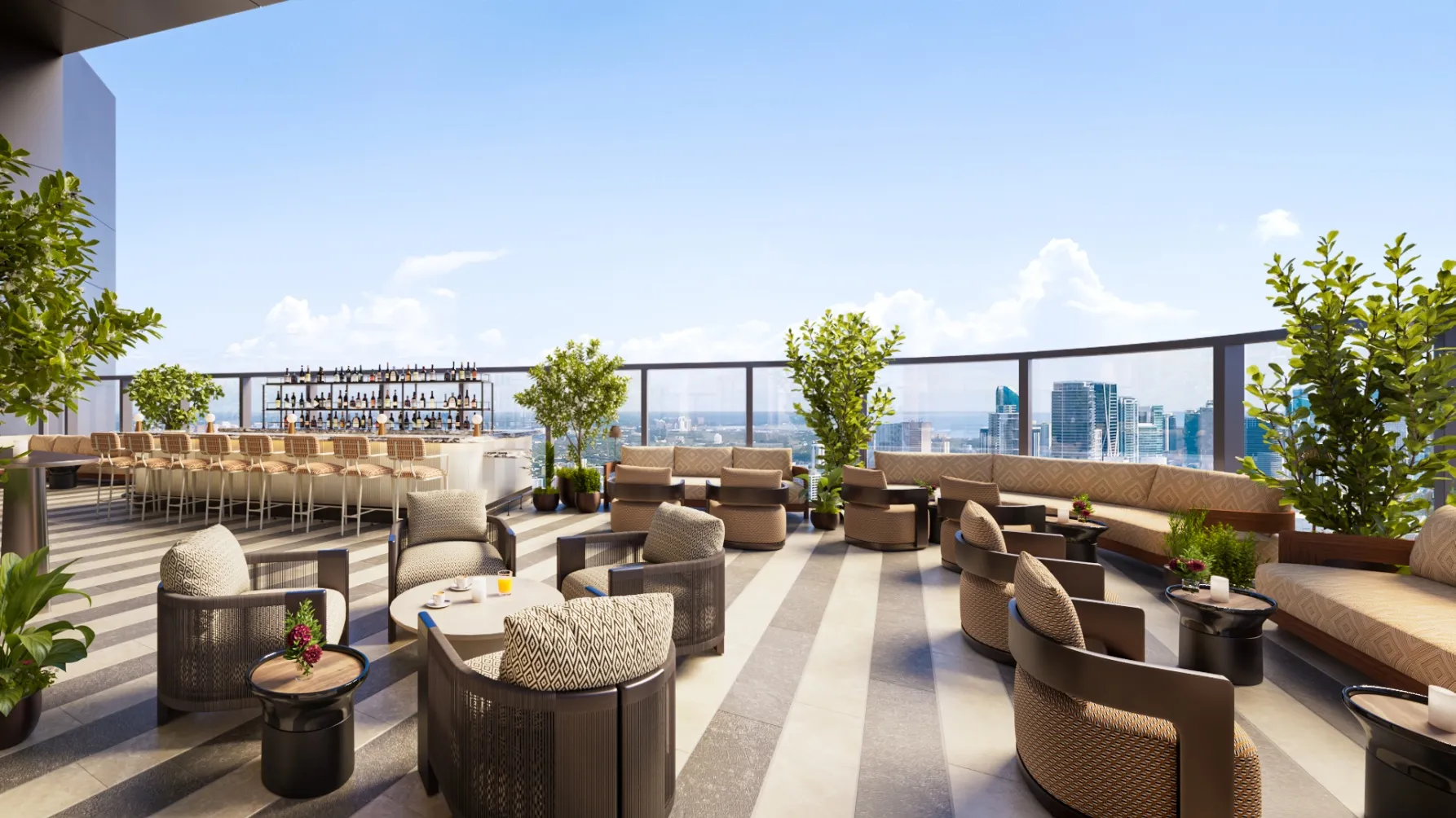 Renderings of the the members club at 830 Brickell.