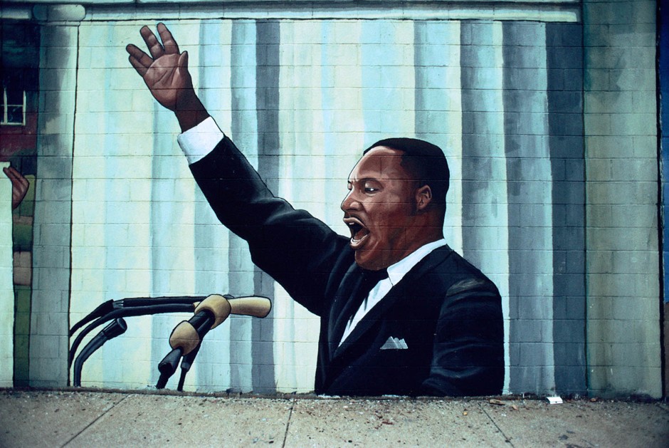 MLK Jr. mural at Callowhill and 2nd Avenue, Gift of Life, Philadelphia, 2009.